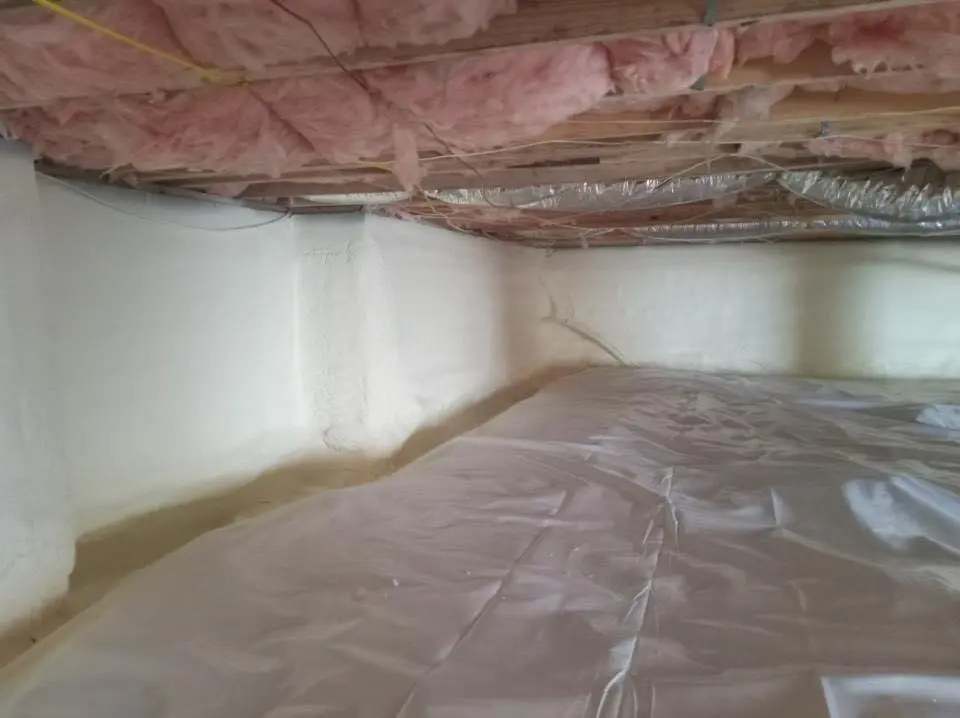 Crawl space encapsulation with closed-cell spray foam for Attic Insulation in Jamesburg