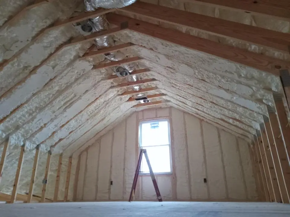 Spray foam roofing application for Crawl Space Insulation project in Jamesburg